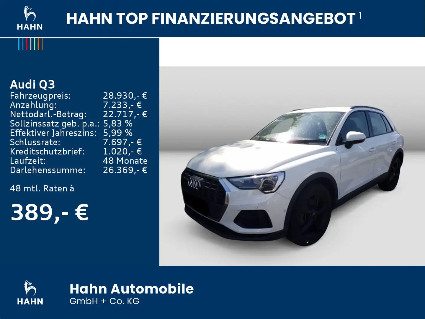 Audi Q3 45TFSIe basis S-trc ACC PDC Climatr Sitzh Weiß - 2