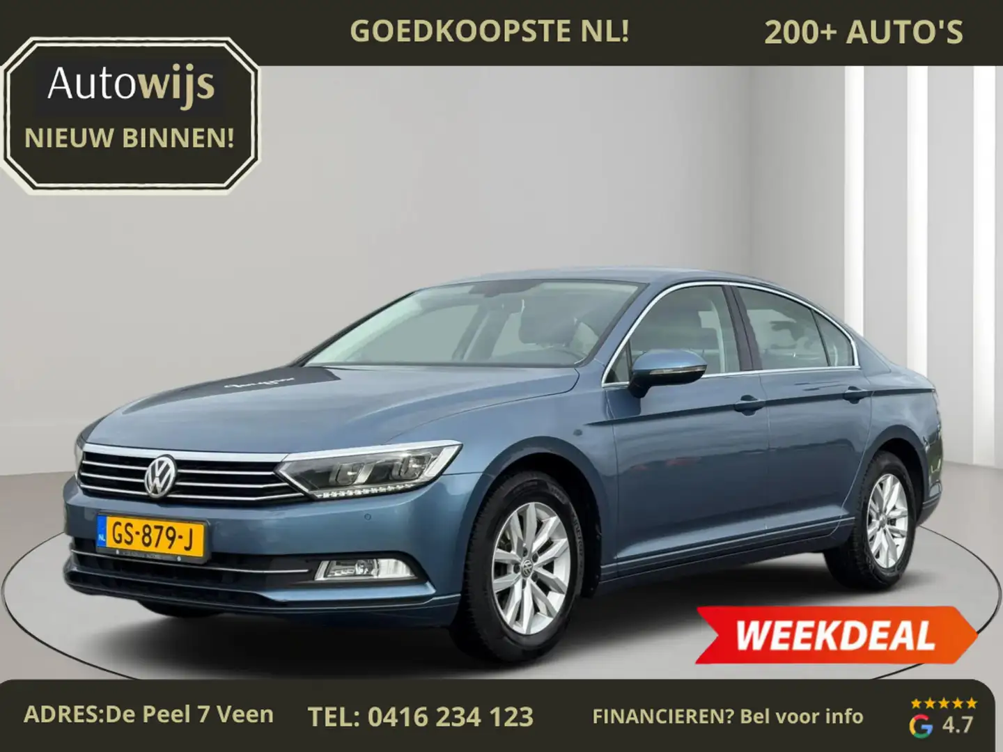 Volkswagen Passat 1.4 TSI Comfortline|LED|PDC|Trekhaak|NAVI|NL AUTO Blau - 1