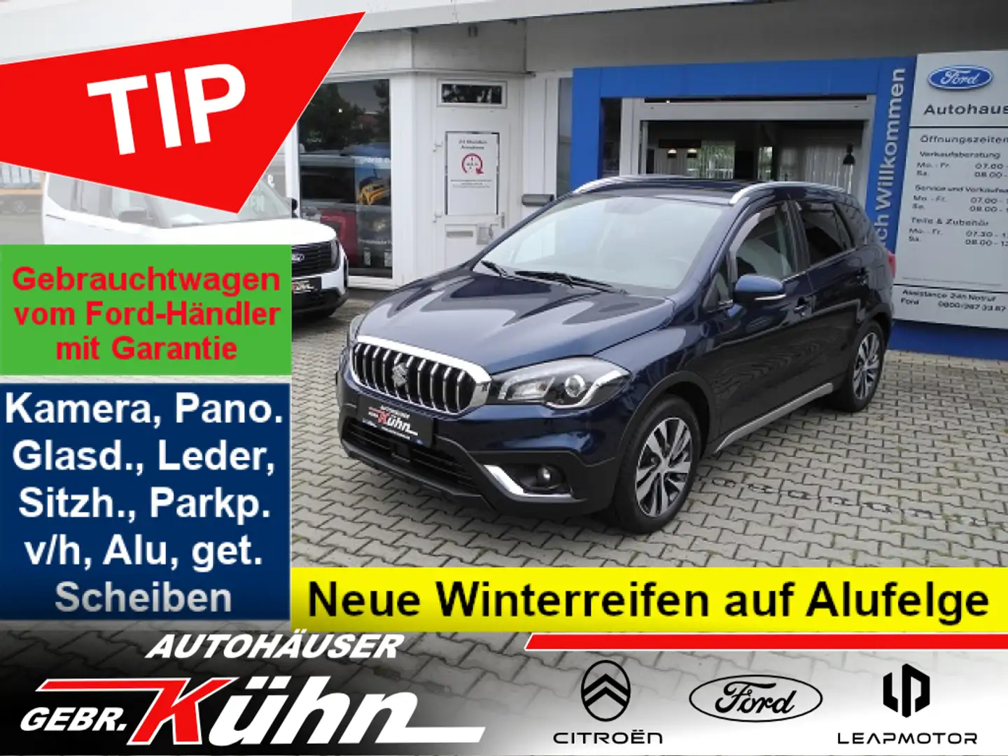 Suzuki SX4 S-Cross 1.4 Allgrip Comfort+ - Navi, ACC, WR, LED, Panor. Bleu - 1