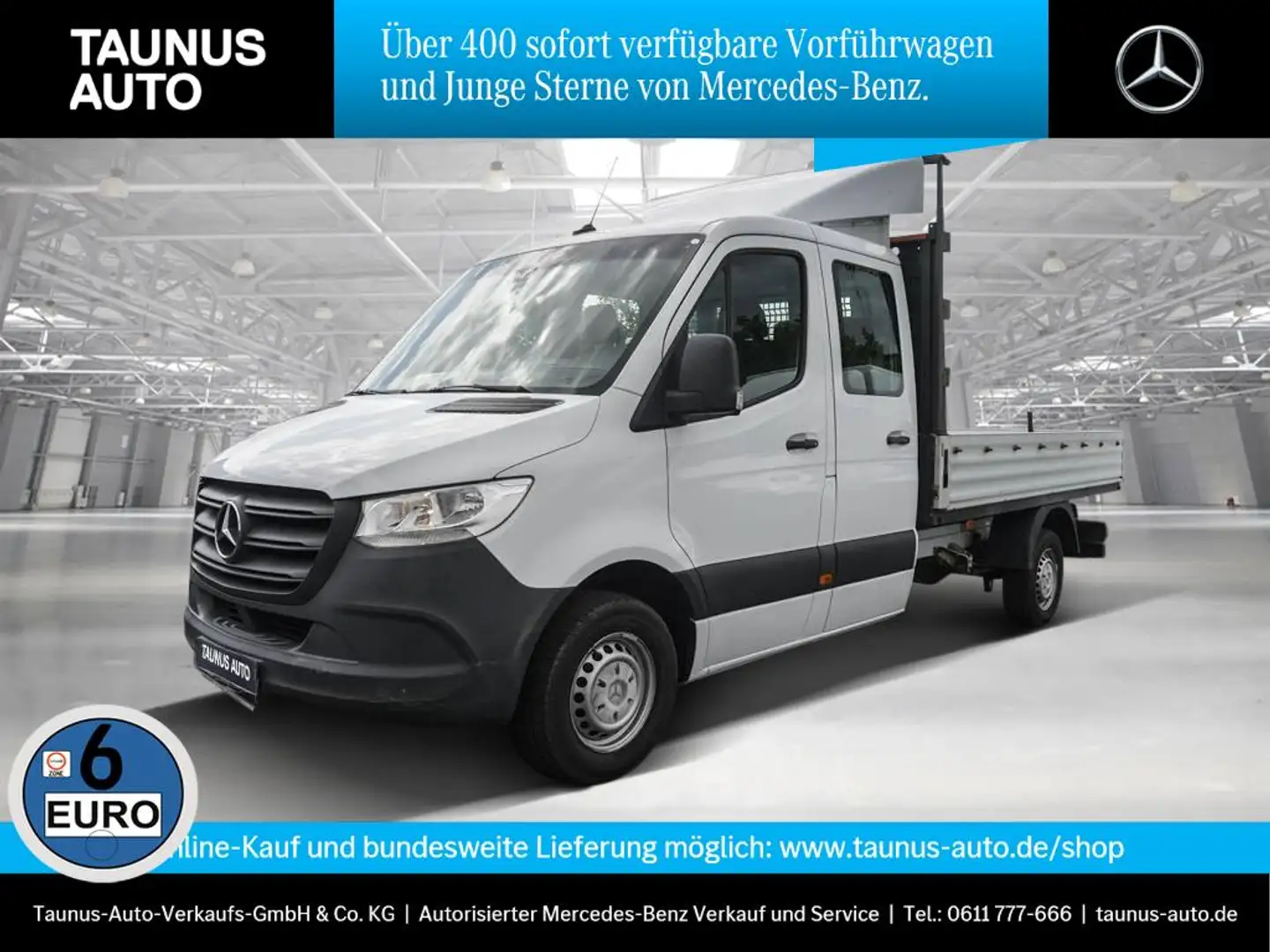 Mercedes-Benz Sprinter 316 CDI Doka Pritsche AHK Klima DAB Blanc - 1