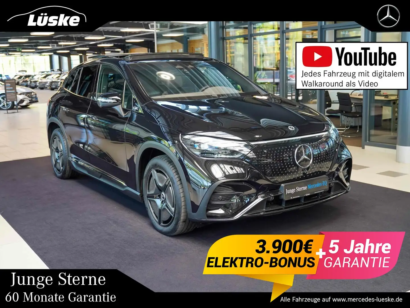 Mercedes-Benz EQE SUV EQE SUV 500 4M AMG Night KEYLESS Pano Hyperscree Czarny - 1