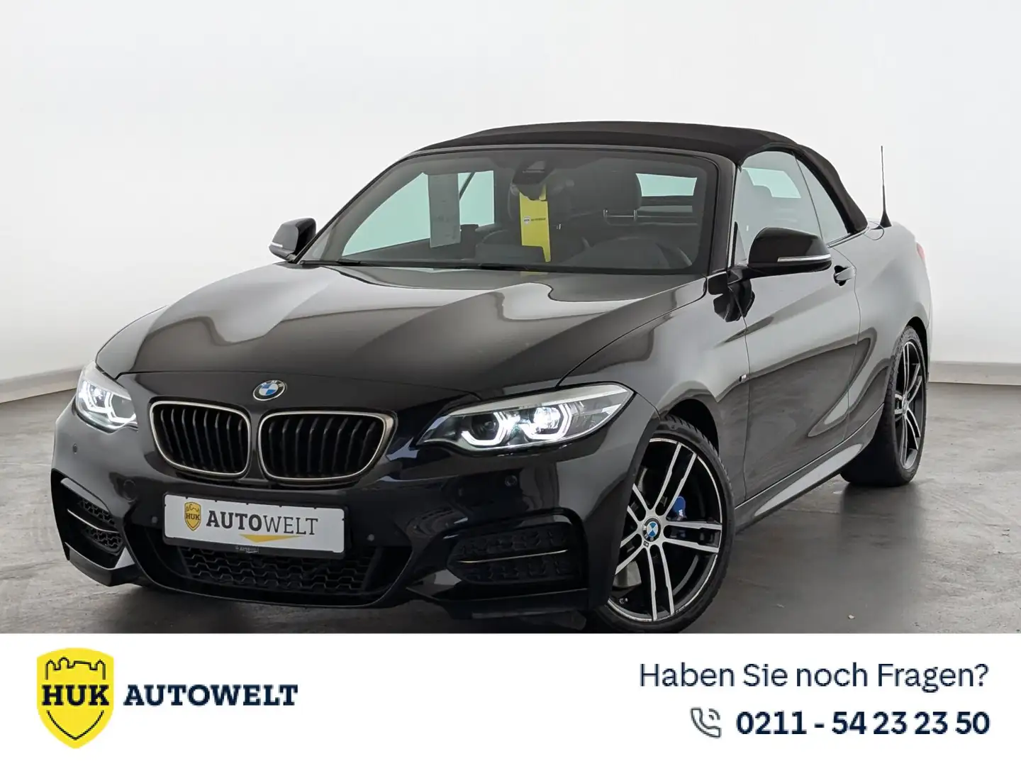BMW 240 M240 i xDrive Cabrio OPF LEDER+LED+NAVI+SHZ+RFK+ Schwarz - 1