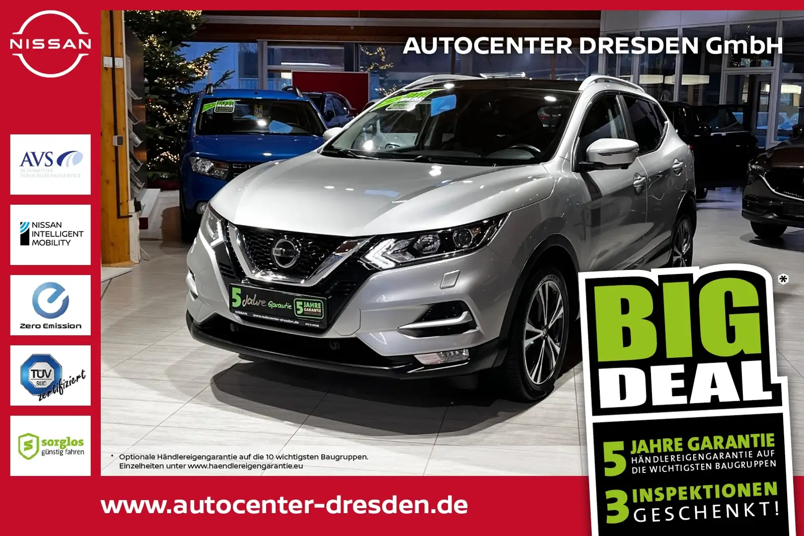 Nissan Qashqai 1.3 DIG-T N-Connecta Navi+Pano+SHZ+Kam Zilver - 1