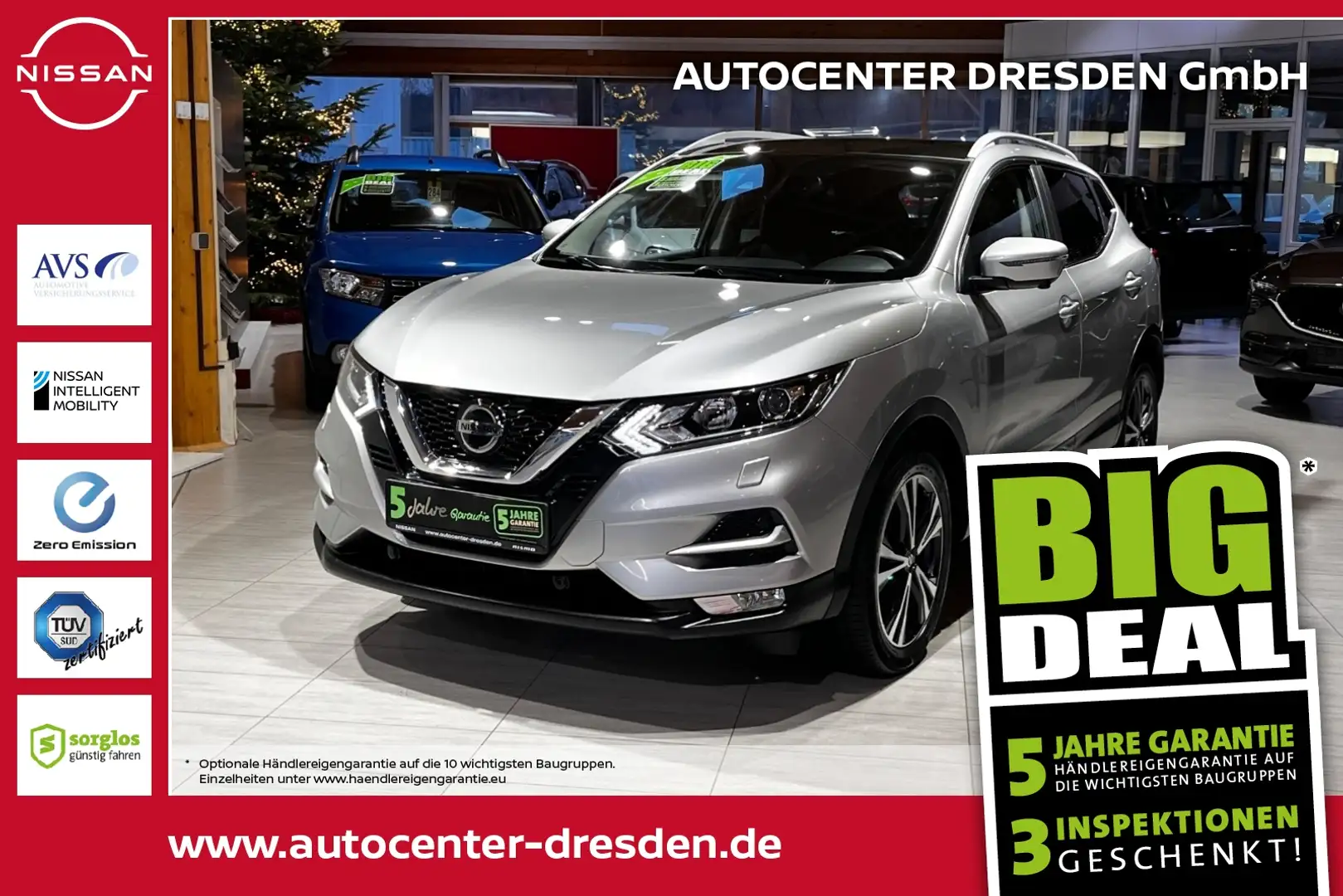 Nissan Qashqai 1.3 DIG-T N-Connecta Navi+Pano+SHZ+Kam Argintiu - 1