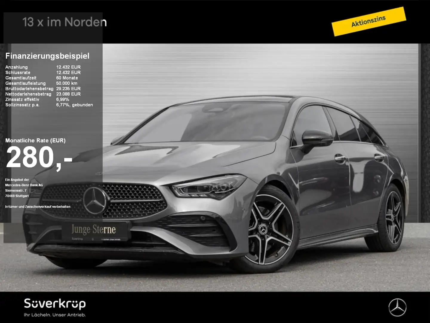 Mercedes-Benz CLA 200 d SB , BURM AMG NIGHT SPUR PANO 360 PDC Grau - 1