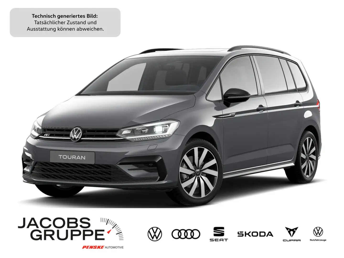Volkswagen Touran 1.5 TSI R-Line "Black Style" DSG,Navi, Grau - 1
