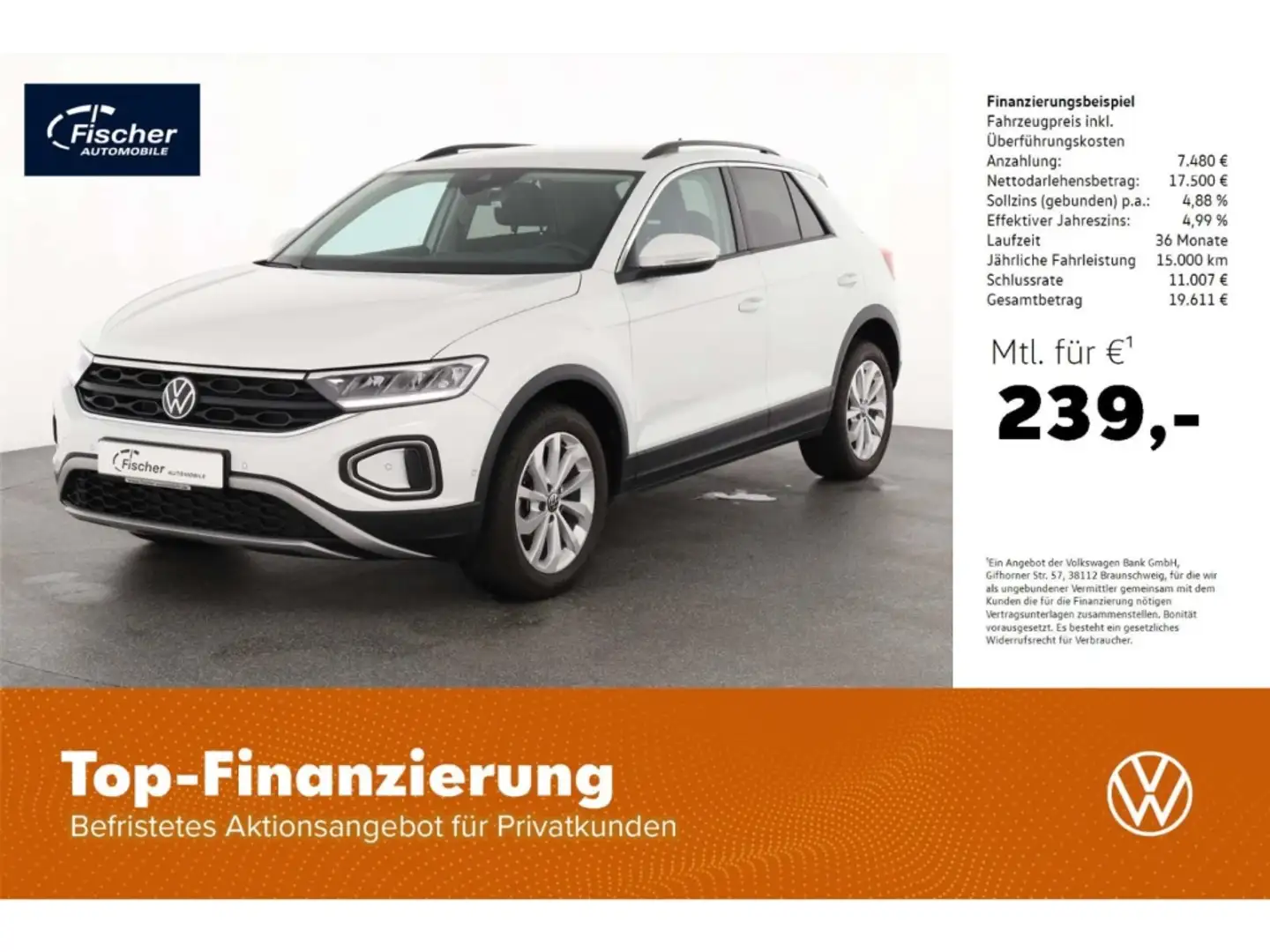 Volkswagen T-Roc 1.5 TSI Life Weiß - 1