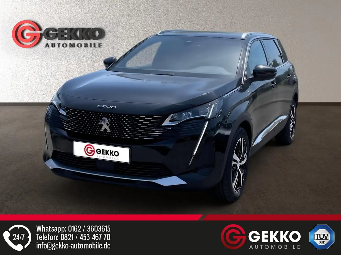 Peugeot 5008 GT 7-Sitzer+LED+ACC+SZH+PDC+KAMERA+APP+NAVI+ Zwart - 1