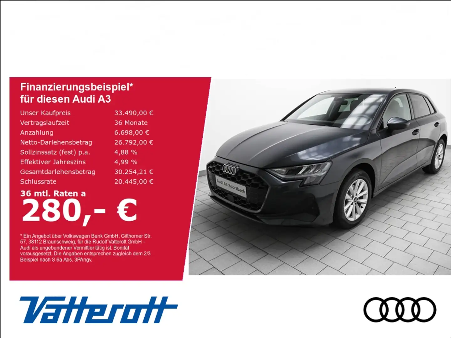 Audi A3 Sportback 30 TFSI S tronic CarPlay ParkAssist Grey - 1