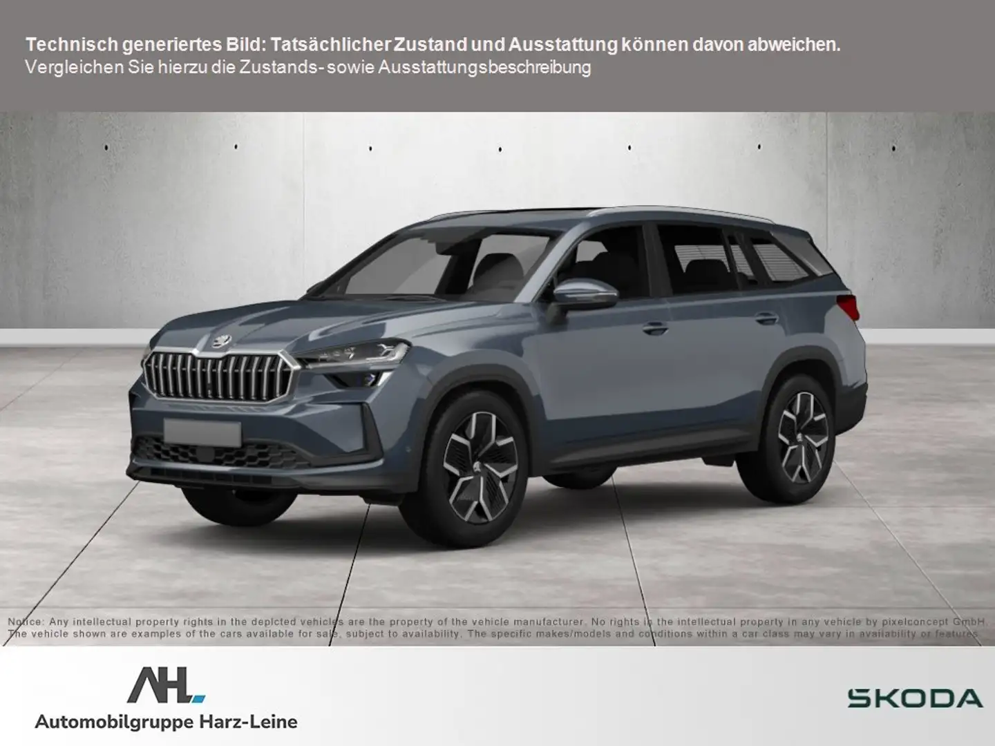 Skoda Kodiaq 2.0 TDI Selection 4x4 DSG AHK LED Navi ACC RFK Key Gris - 1