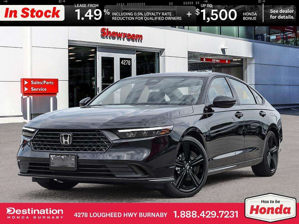 CRYSTAL BLACK PEARL 2026 Honda Accord Hybrid Sedan Front-Wheel Drive Automatic