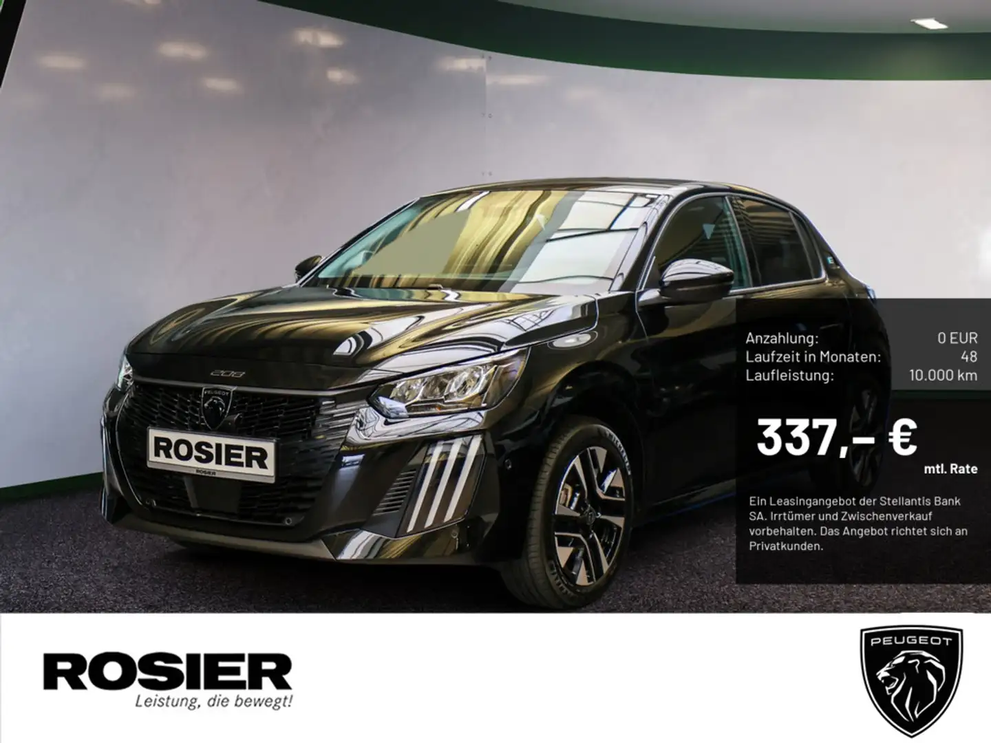 Peugeot e-208 ALLURE Elektromotor 156 LED 360° NAVI Schwarz - 1