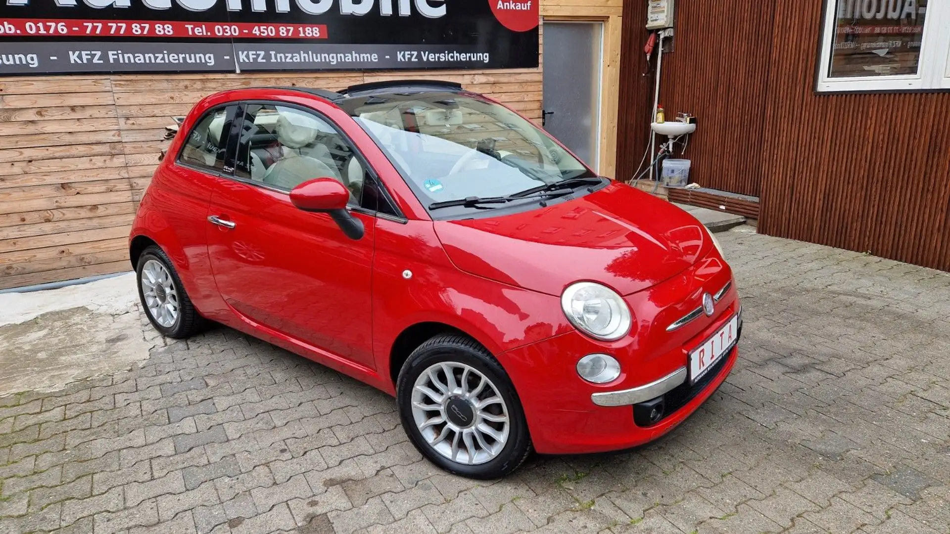 Fiat 500 C 1.4 16V, PDC, Klima, Navi, Nichtraucher Rot - 2