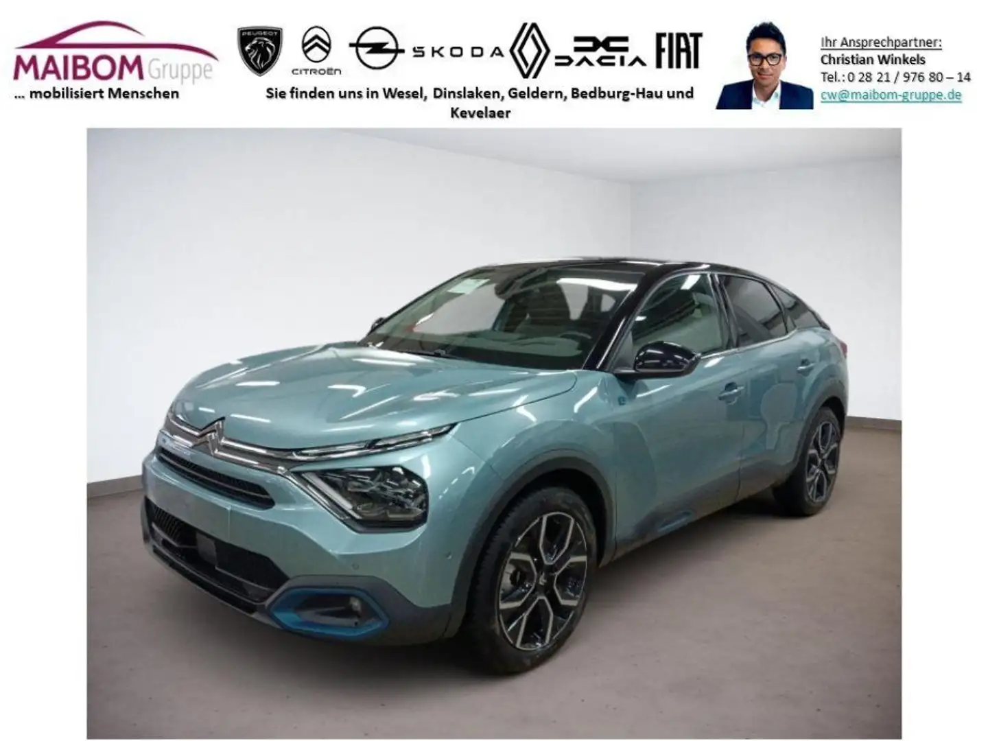 Citroen E-C4 Electric 136 SHINE 3 JAHRE GARANTIE!! Bleu - 1