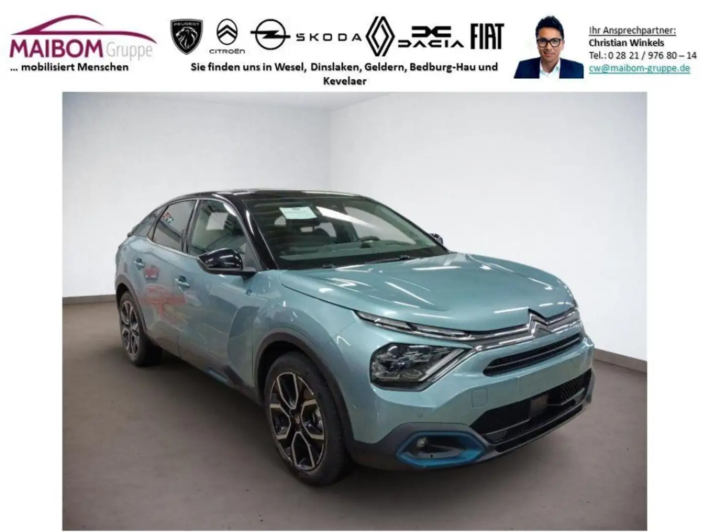 Citroen E-C4 Electric 136 SHINE 3 JAHRE GARANTIE!! Bleu - 2