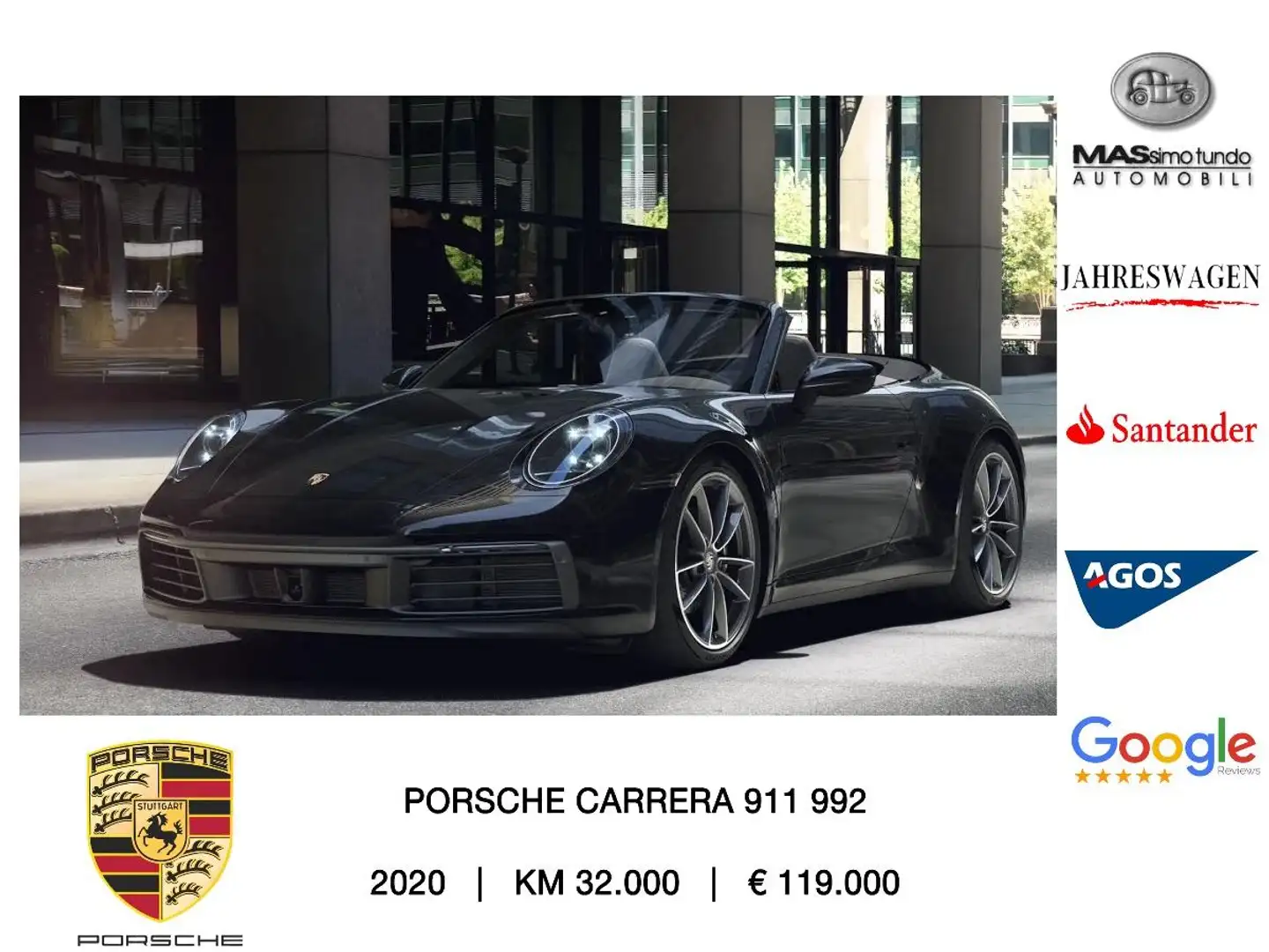 Porsche 911 Carrera Cabriolet Siyah - 1