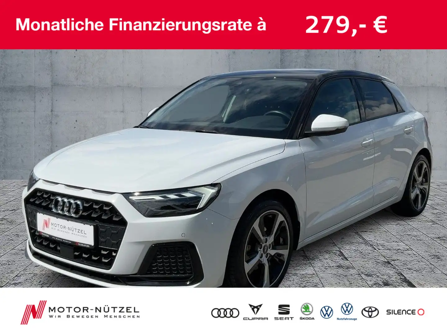 Audi A1 30 TFSI ADVANCED LED+NAVI+2xPDC+GRA Weiß - 1