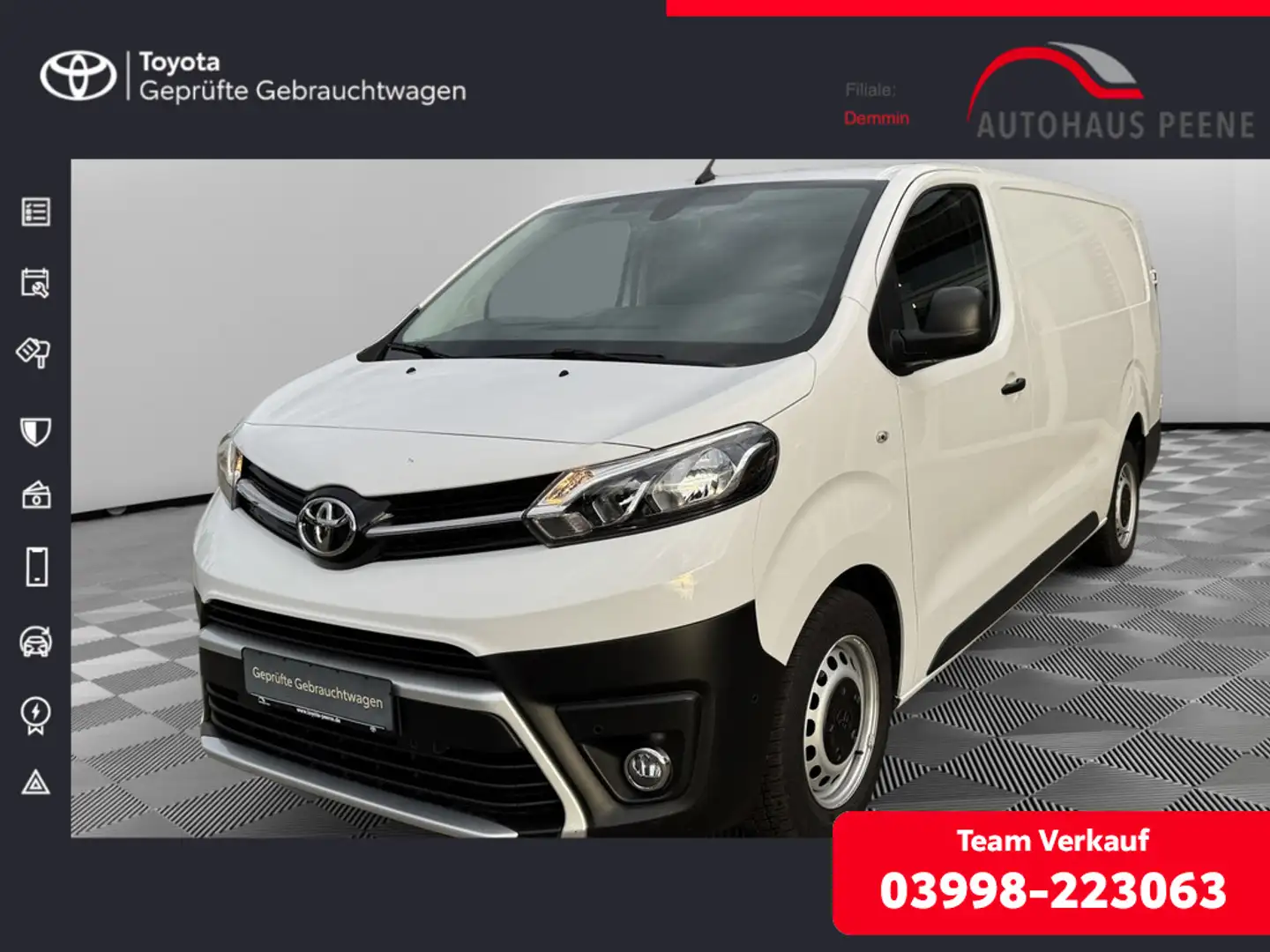 Toyota Proace 2.0 L2 Kasten Meister KLIMA PDC KAMERA Blanco - 1