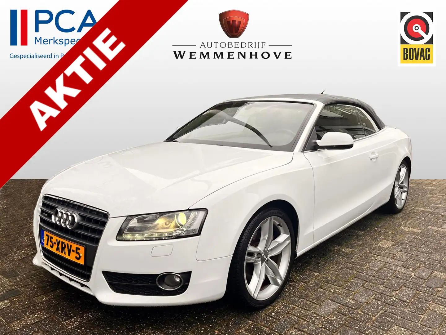 Audi A5 Cabriolet 2.0 TFSI quattro S-edition Led verlichti Weiß - 1