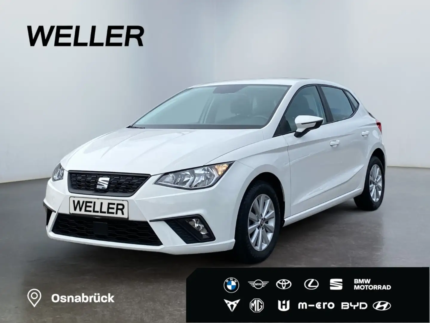 SEAT Ibiza 1.0 TSI Style *NAVI*CarPlay*SHZ*LMF*PDC hi* Weiß - 1