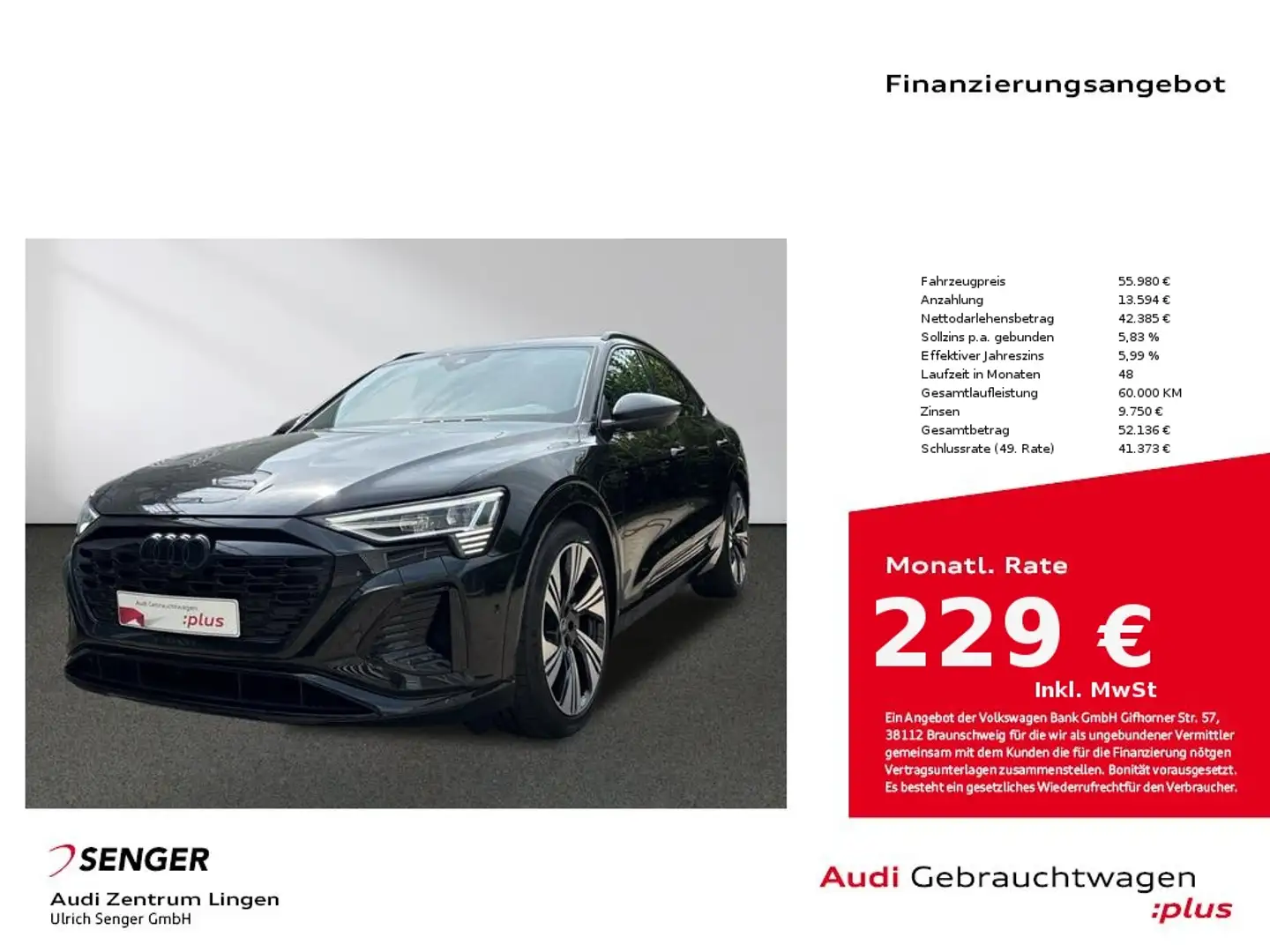 Audi Q8 e-tron Sportback 55 S line quattro MMI Matrix Negro - 1