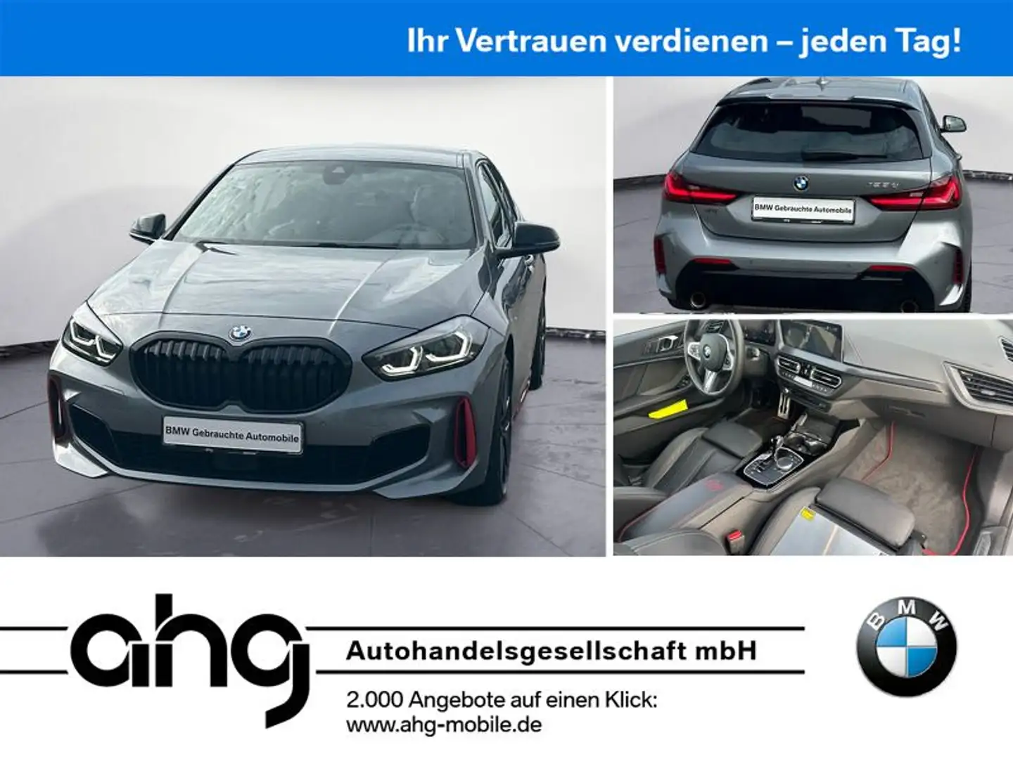 BMW 128 ti M Sport Pro Navi ACC Harman/Kardon Leder Grijs - 1