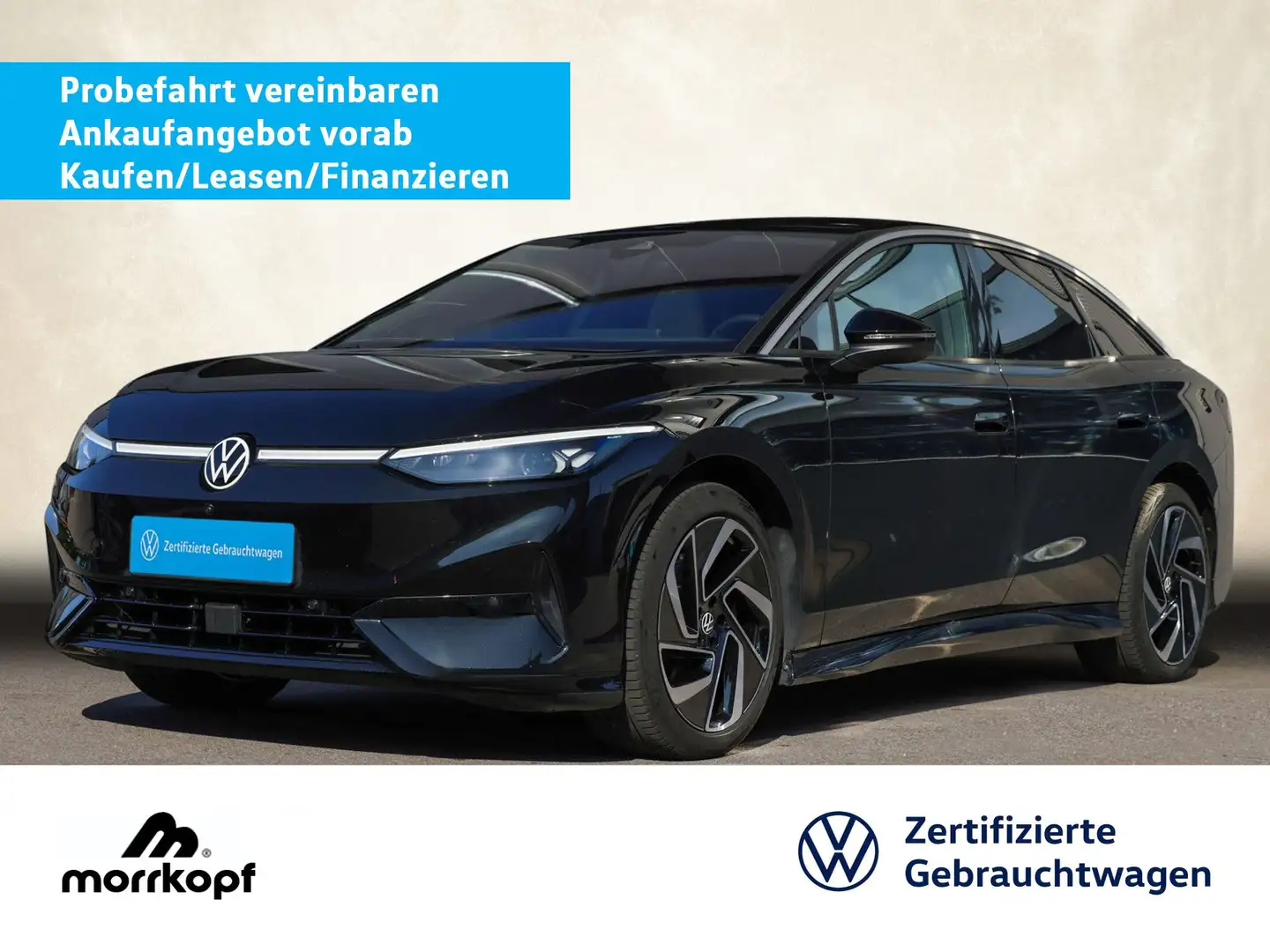Volkswagen ID.7 PRO+0,99 ZINS+NEU 69.885+ Bluetooth Navi LED Чорний - 1