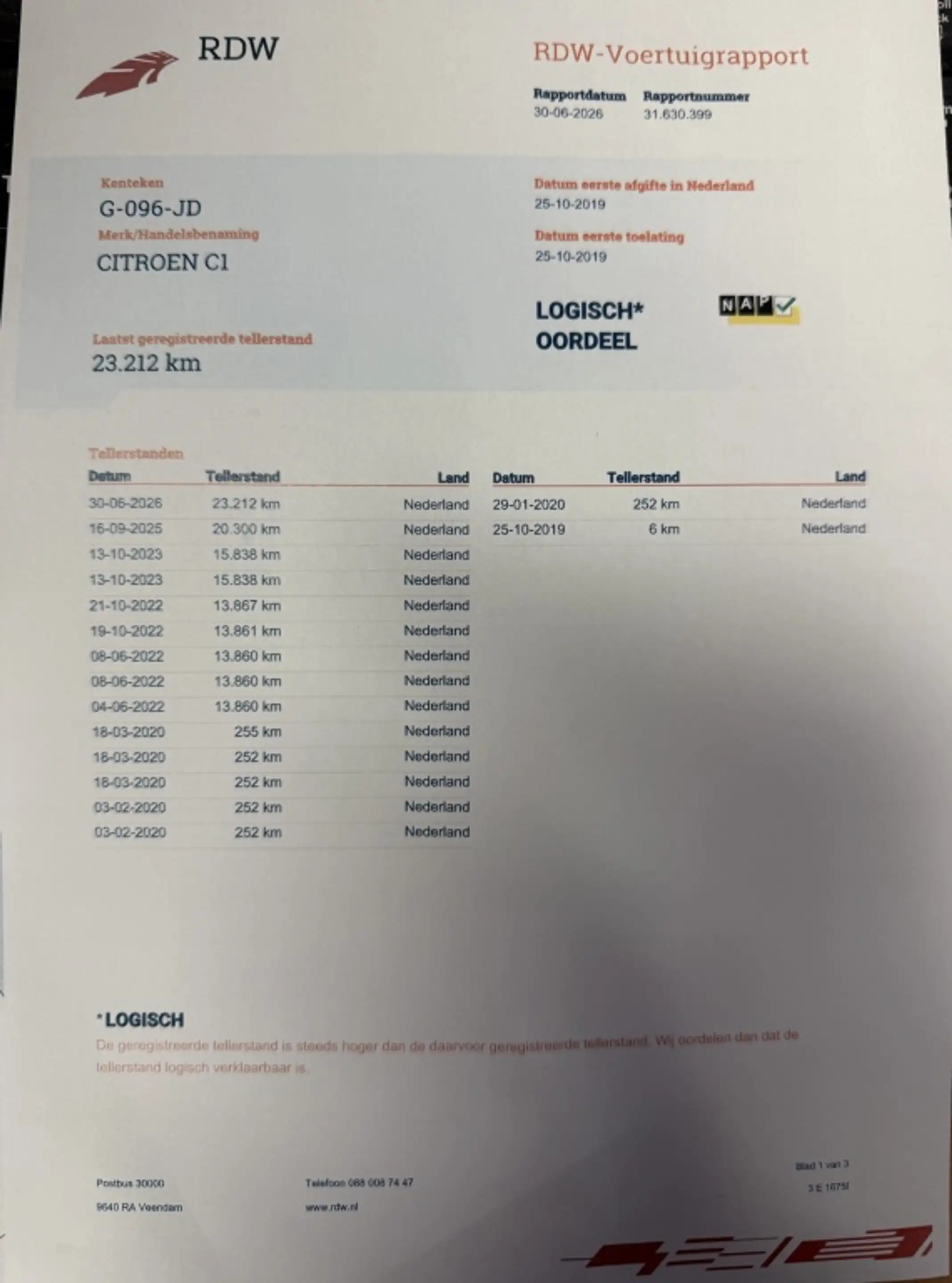 Citroen C1 1.0 VTi Feel Airco — photo 21