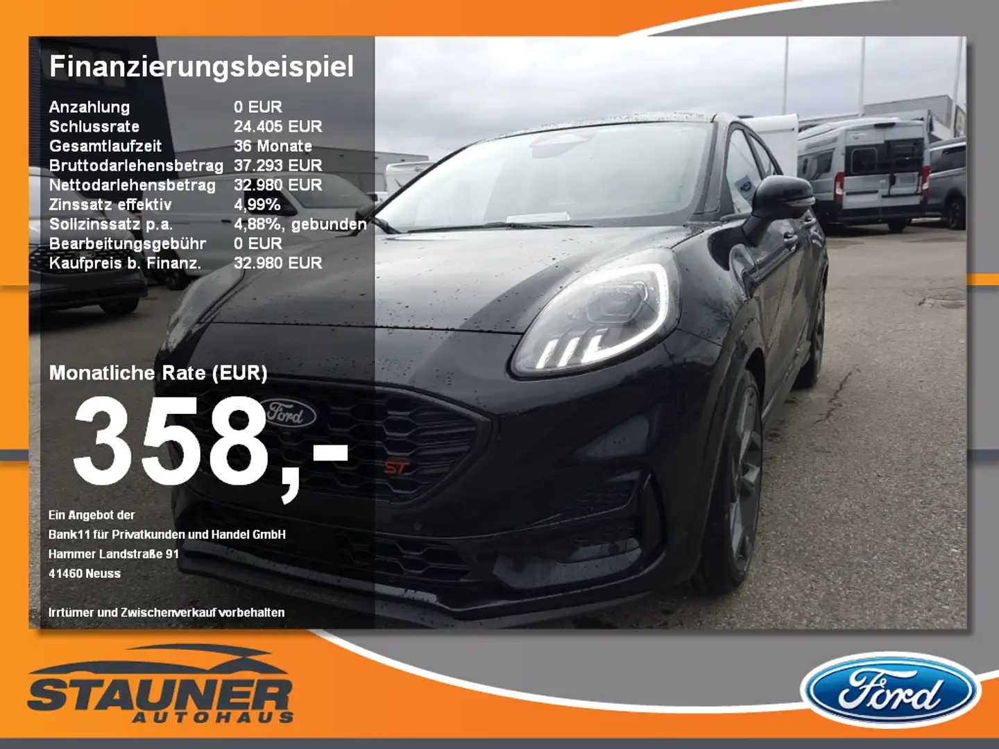 Ford Puma ST 1.0l EcoBoost MHEV Heckklappe elektrisch Schwarz - 1