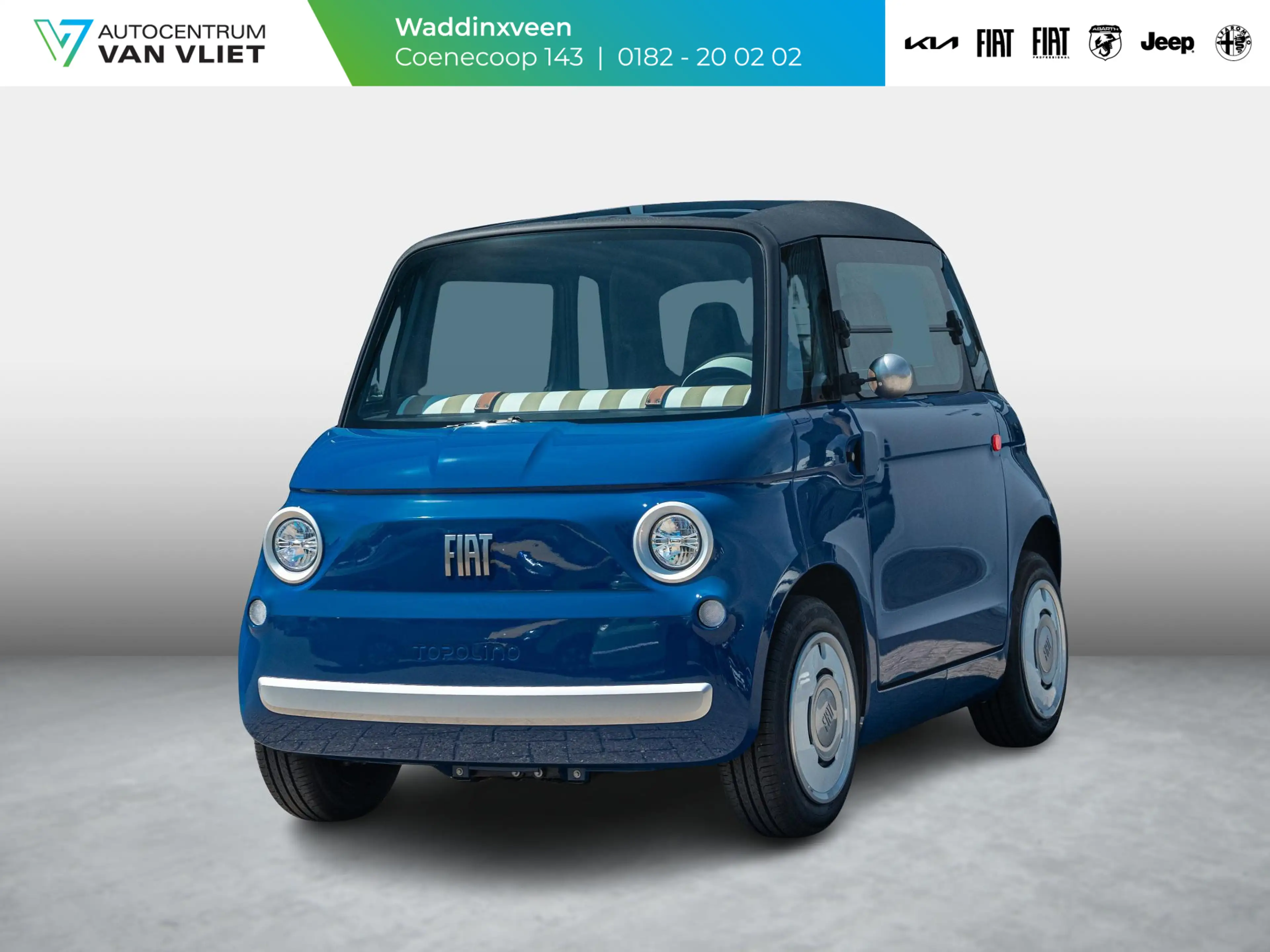 Fiat Topolino Base | Uniek | Donker Blauw | Leder LT Stone Beige