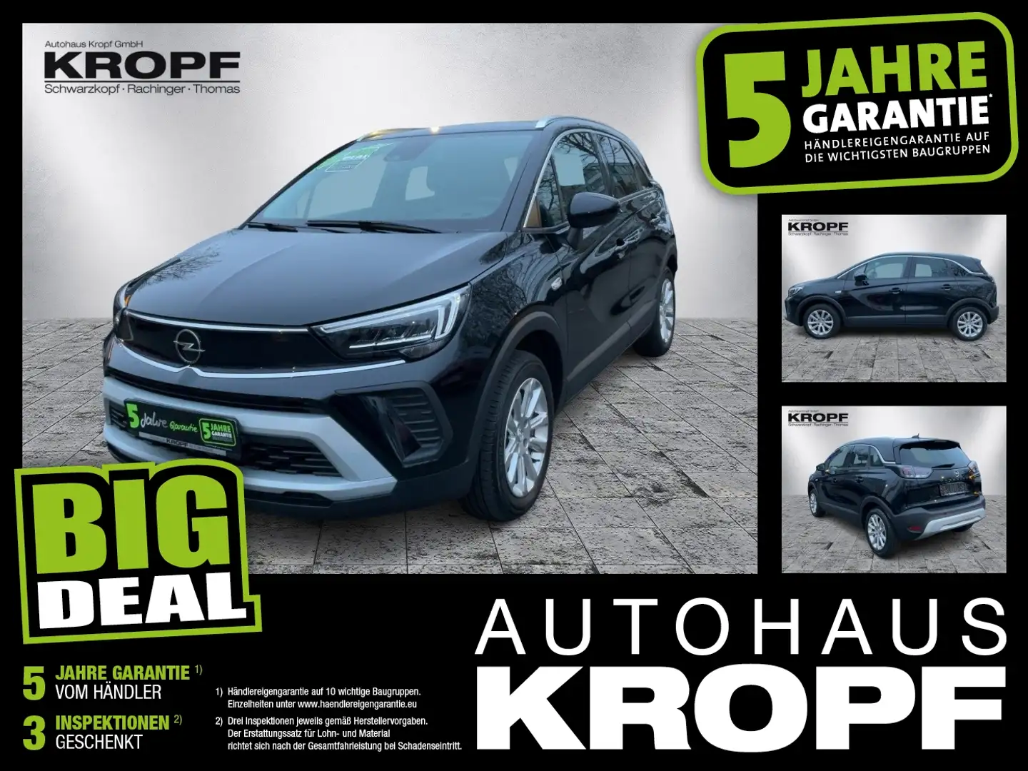 Opel Crossland 1.2 Turbo Elegance LED+Sitzheizung Schwarz - 1