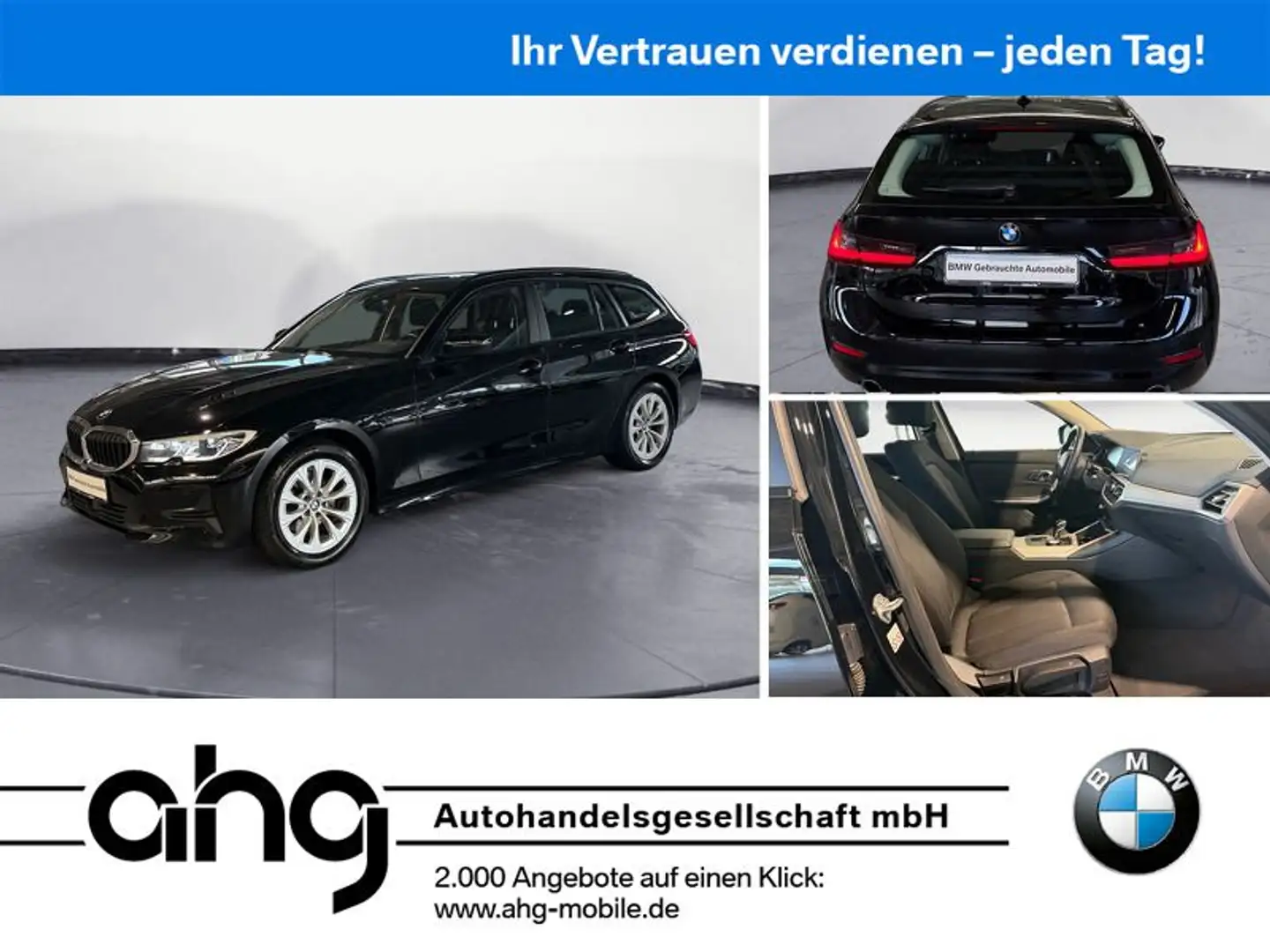 BMW 320 d Touring Laserlicht HIFI Komfortzugang Negro - 1