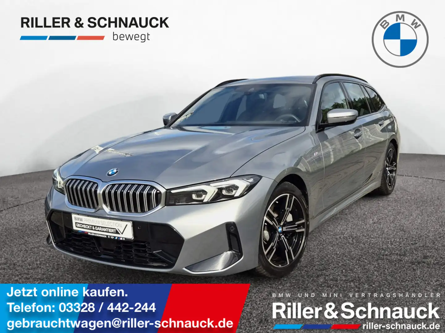 BMW 330 i Touring M Sport ACC+KAM+LED+NAVI+SHZG Grau - 1