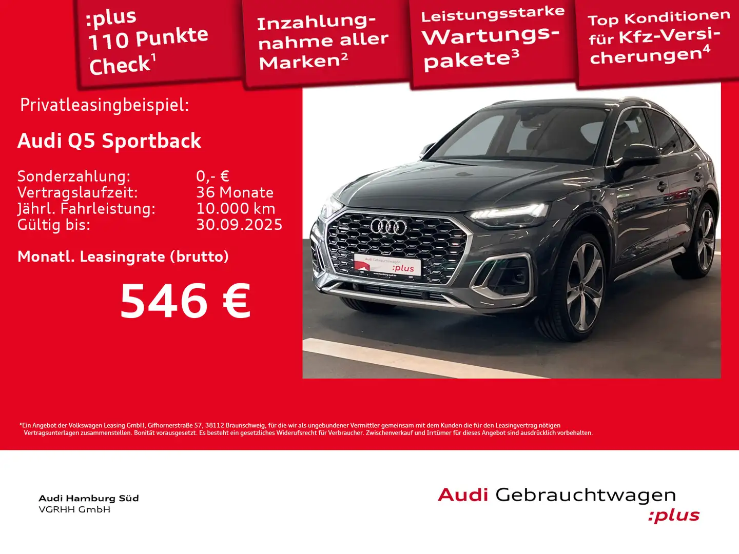 Audi Q5 40 TFSI qu. S line S tronic MATRIX Grau - 1