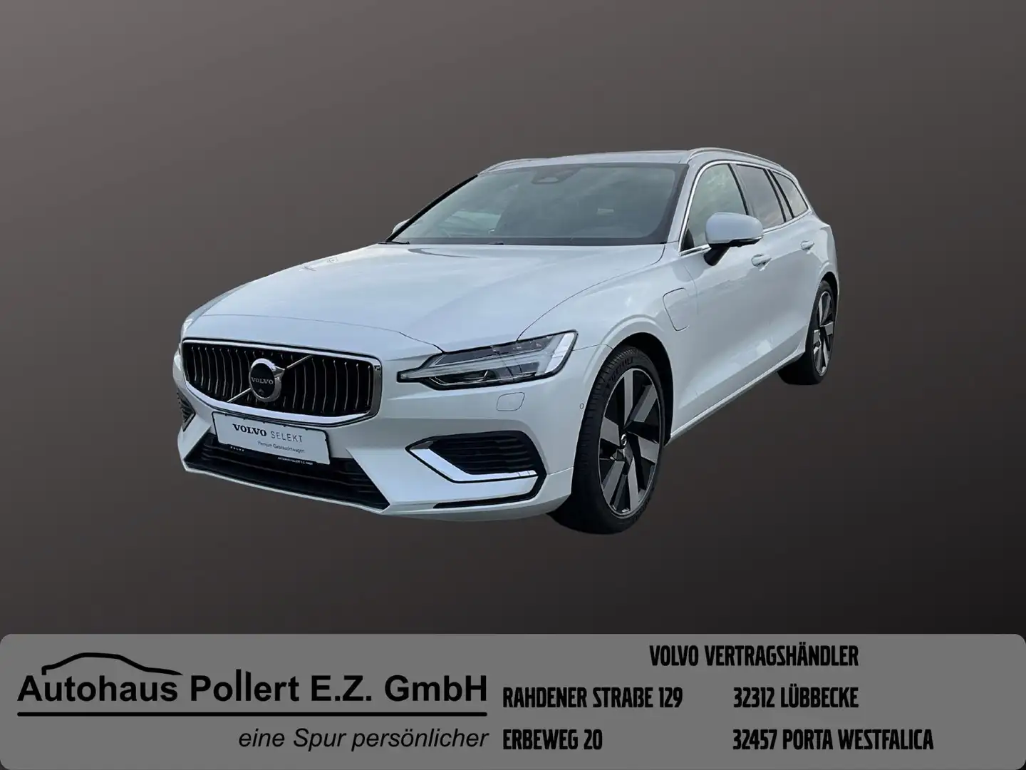 Volvo V60 T6 Plus Bright Plug-In Hybrid AWD Weiß - 1