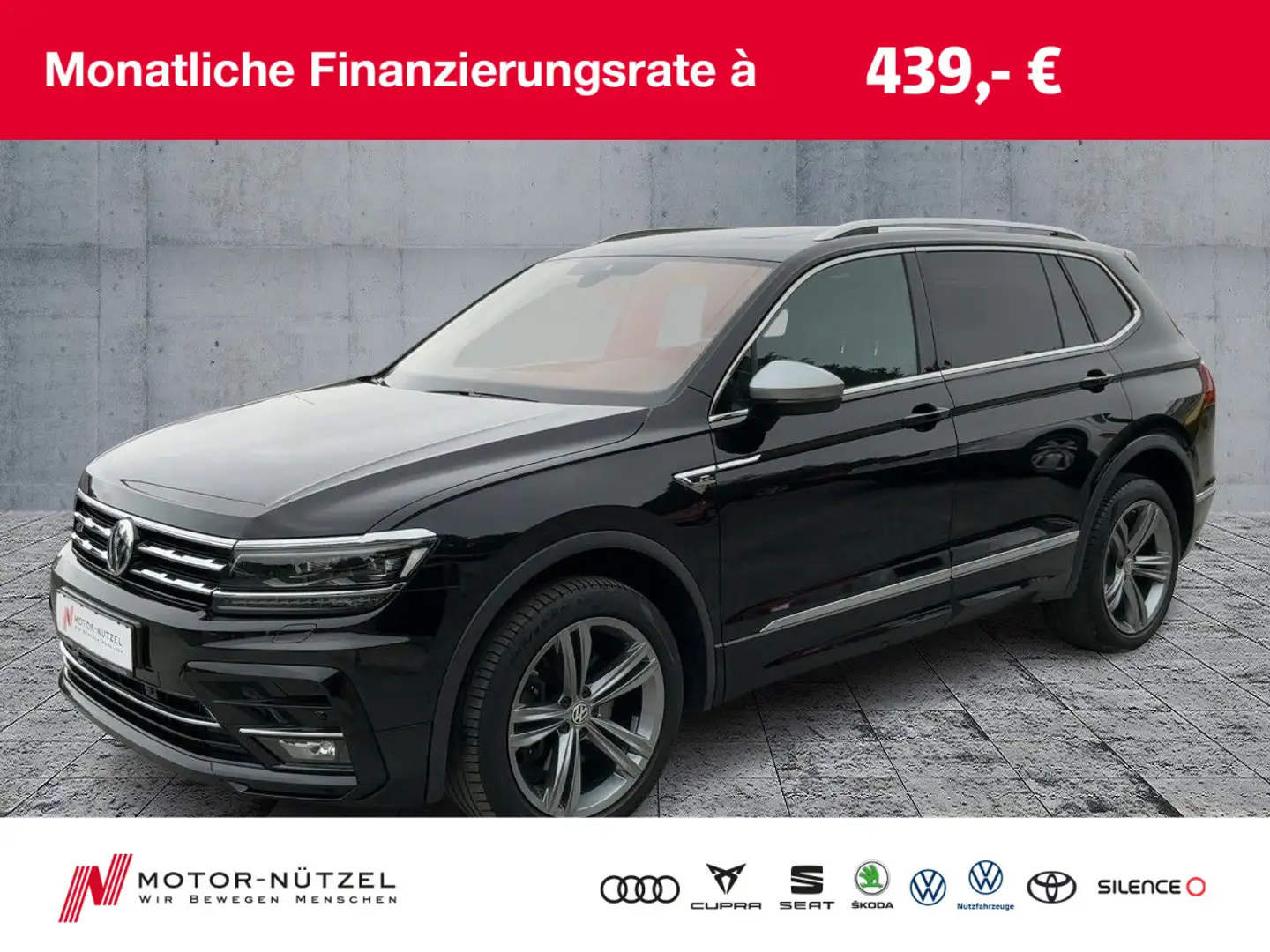 Volkswagen Tiguan Allspace 2.0 TDI 4M R-LINE LED+NAV+HuD+19 Schwarz - 1