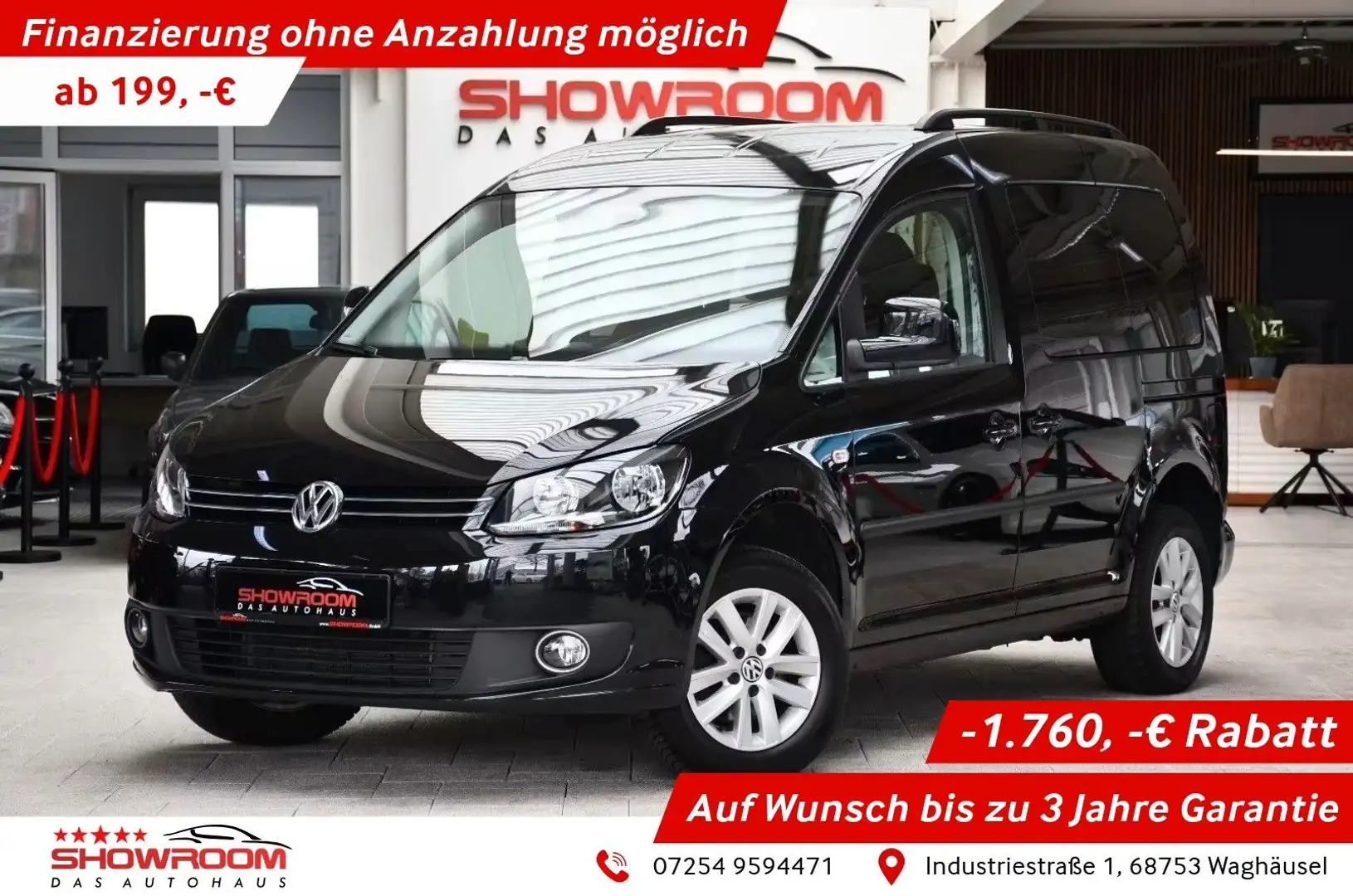 Volkswagen Caddy Kombi Comfortline BMT Shz Klima Tempomat Noir - 1
