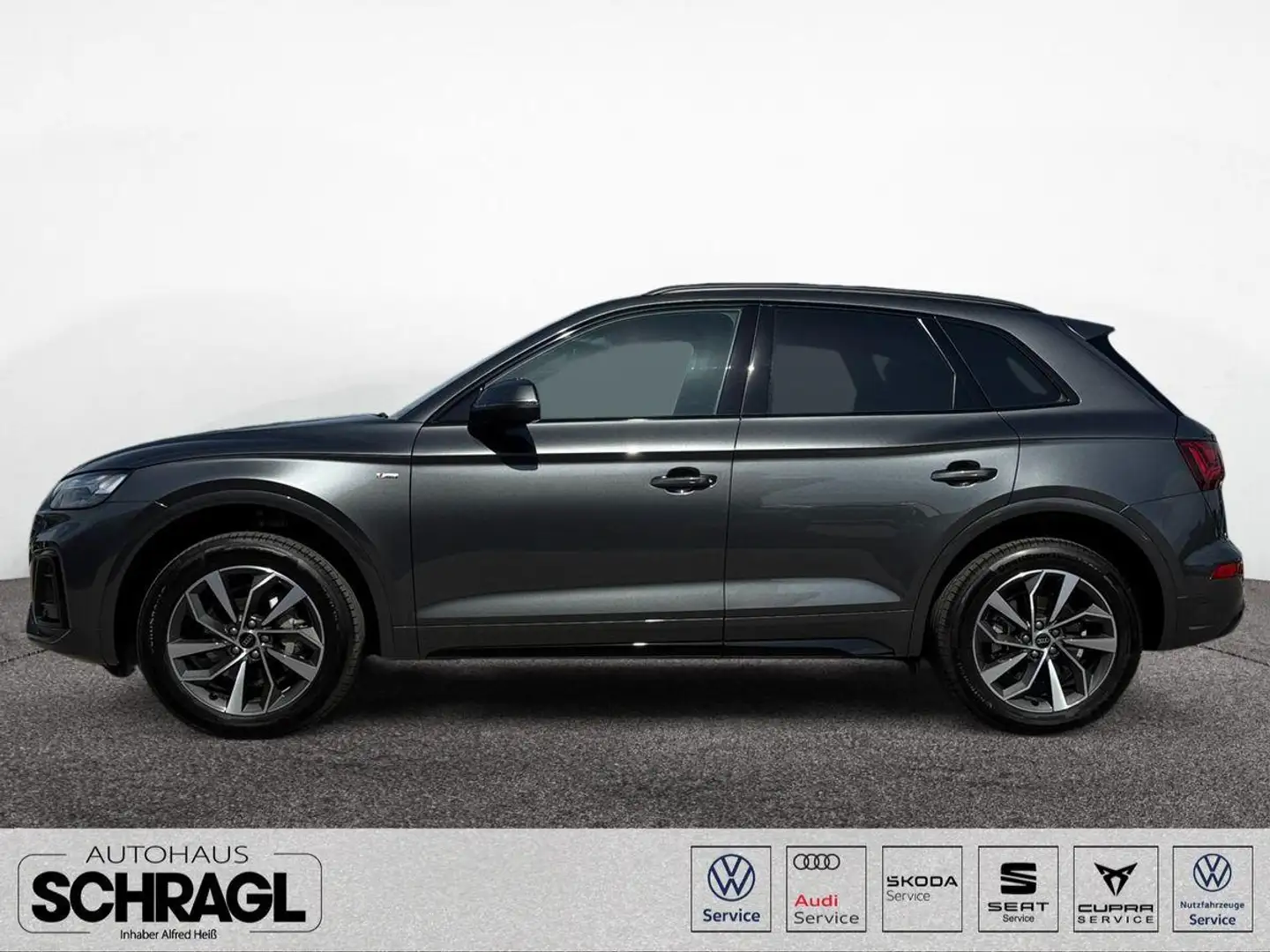Audi Q5 40 TDI quattro S-LINE+AHK+MATRIX+BLACK+NAVI Grijs - 2