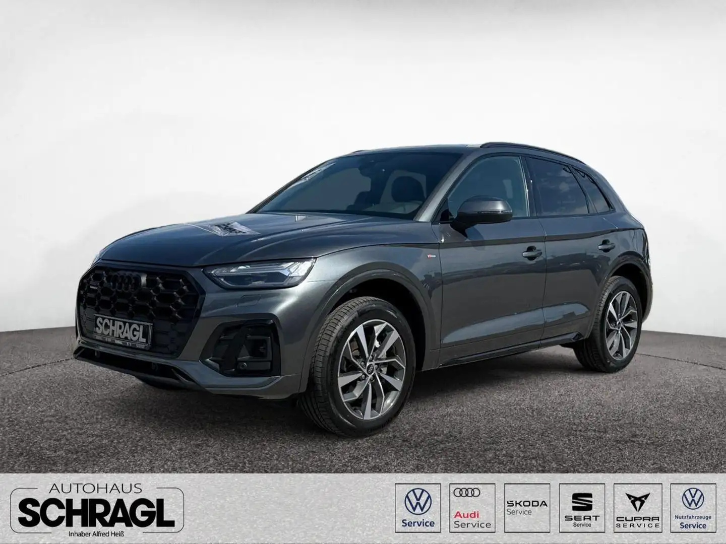 Audi Q5 40 TDI quattro S-LINE+AHK+MATRIX+BLACK+NAVI Grau - 1