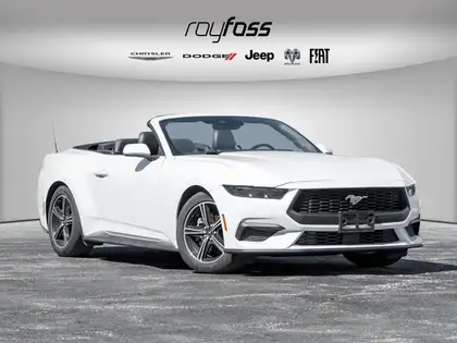 White 2025 Ford Mustang EcoBoost Premium Convertible RWD Convertible Rear-Wheel Drive Automatic
