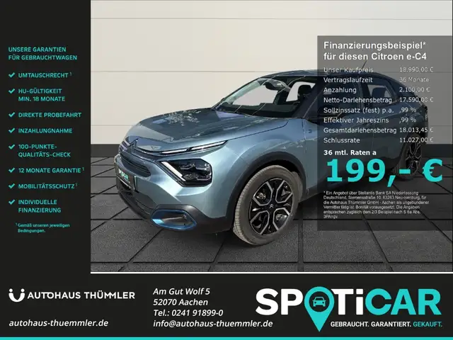 Citroen E-C4 Electric Feel Pack Elektromotor incl. Wallbox Mehrzonenklim
