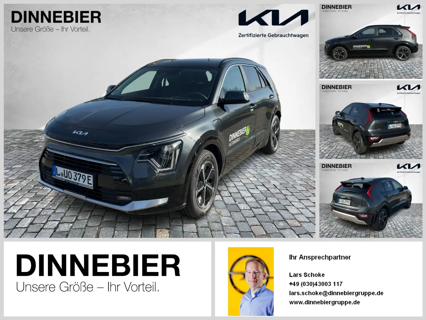 Kia Niro Spirit 1.6 PHEV Glasdach+LED+Navi+Kamera Gris - 1
