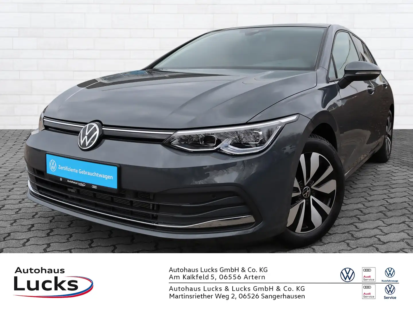 Volkswagen Golf VIII 2.0 TDI DSG PANO Kamera NAVI AHK Gris - 2