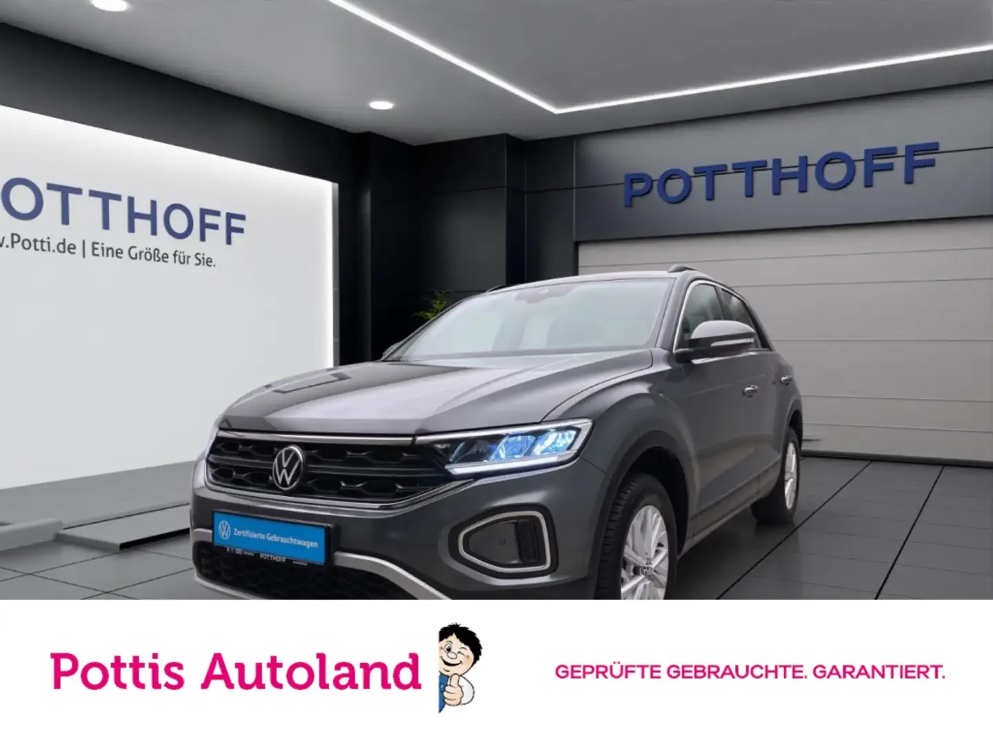 Volkswagen T-Roc 1.0 TSI LIFE AHK NAVI LED SITZHZG Grau - 1