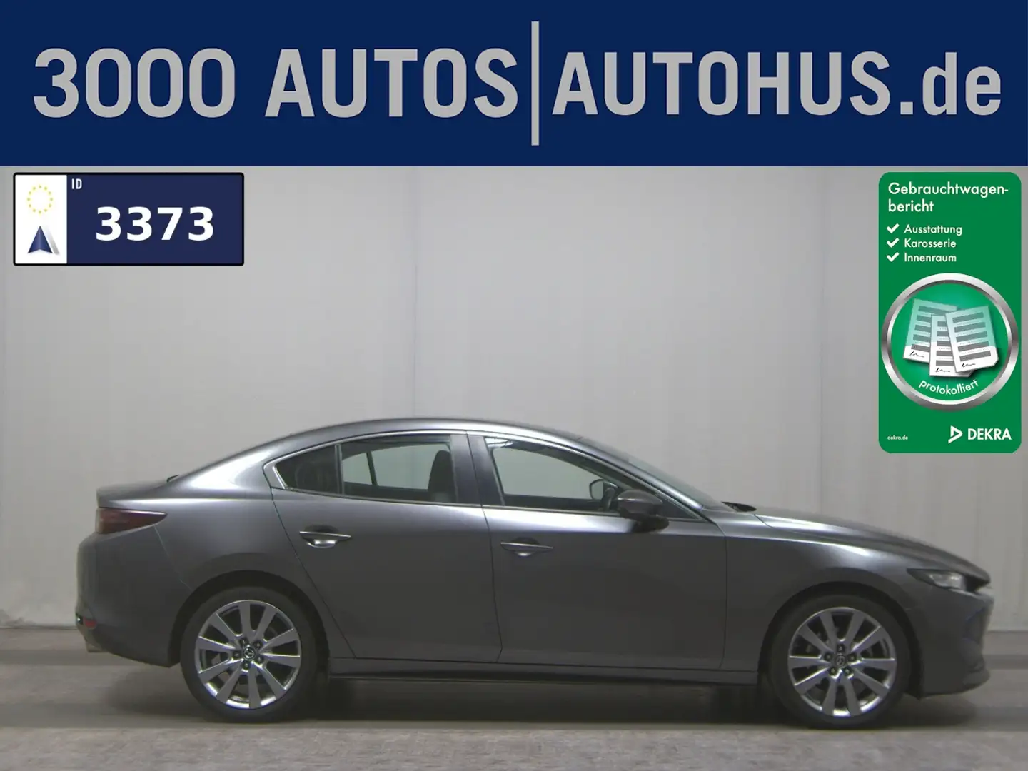 Mazda 3 2.0 SKYACTIV-G Leder Navi HuD LED RfK 60° Grau - 1