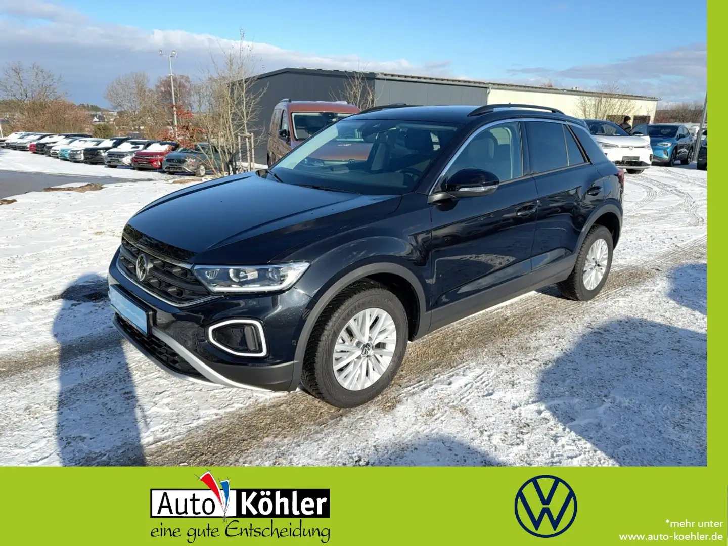 Volkswagen T-Roc Life TSi Black+CarPlay+LED+Navi+Virt+PDC Schwarz - 1