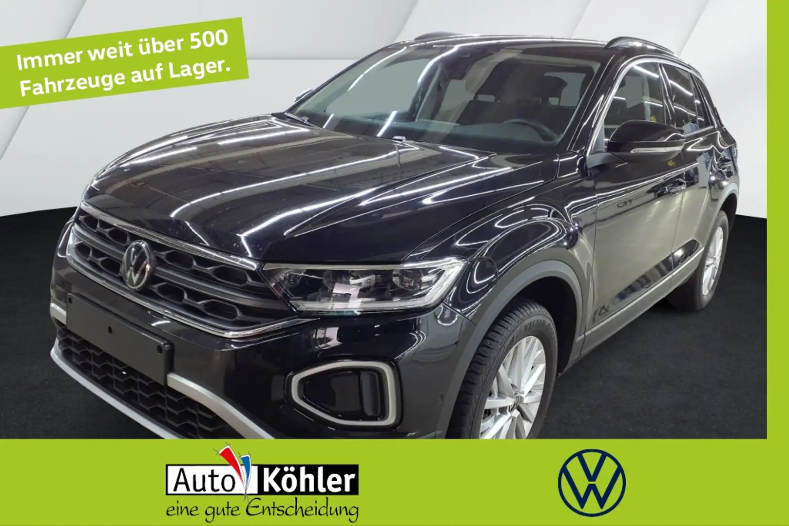 Volkswagen T-Roc Life TSi Black+CarPlay+LED+Navi+Virt+PDC Schwarz - 1