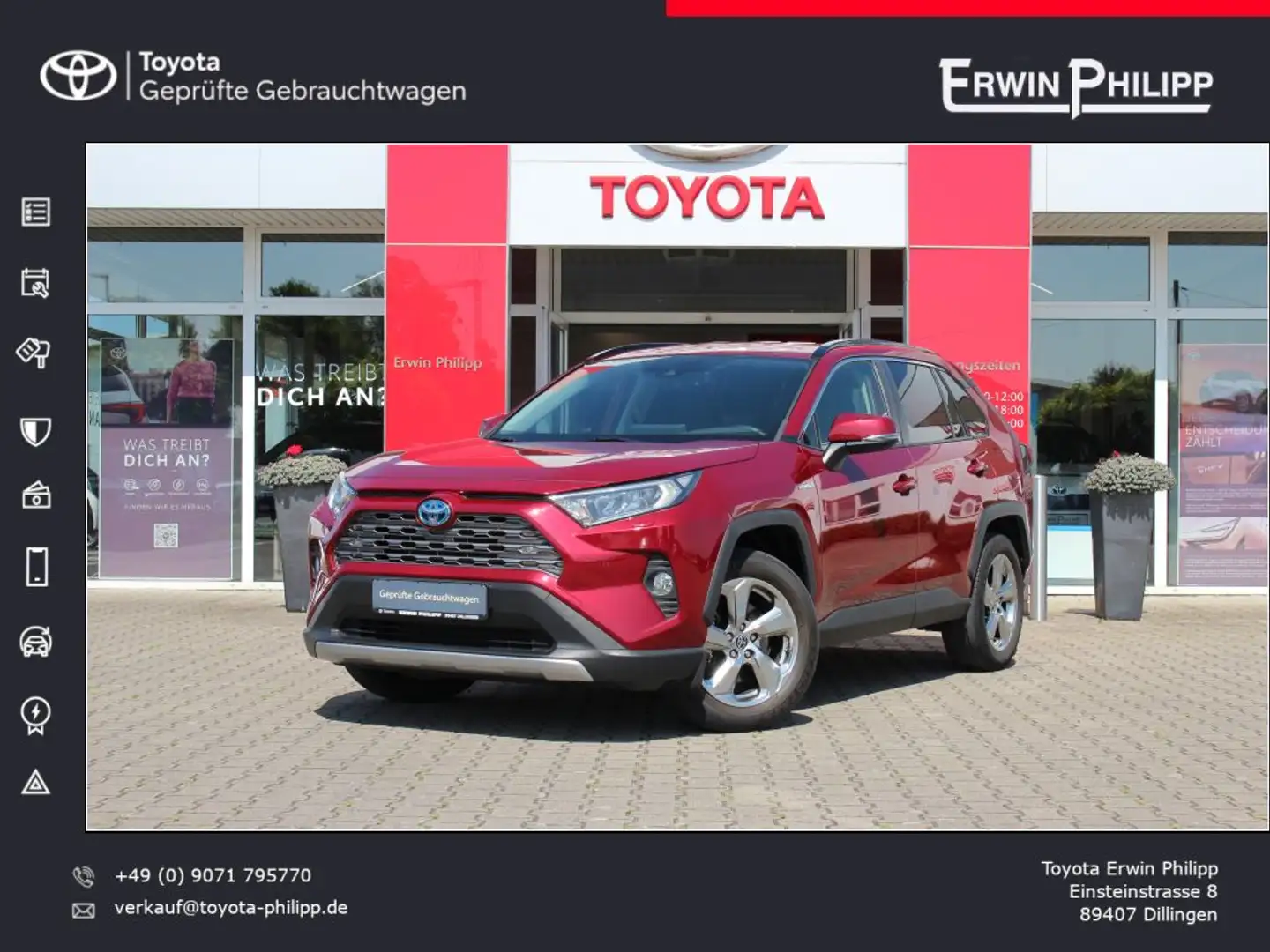 Toyota RAV 4 218PS Hybrid Team-D *AHK*Apple CarPlay*Android Aut Rouge - 1