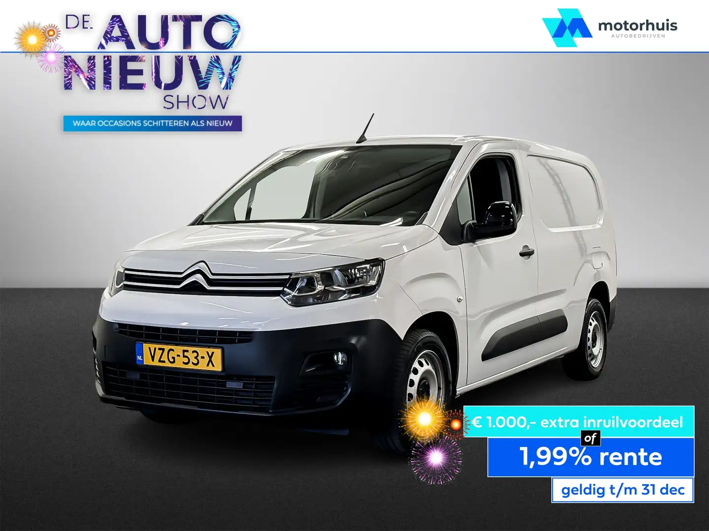 Citroen Berlingo Van XL 1.5 BlueHDi 100PK L2H1 CLUB NAVI PDC CRUISE Wit - 1