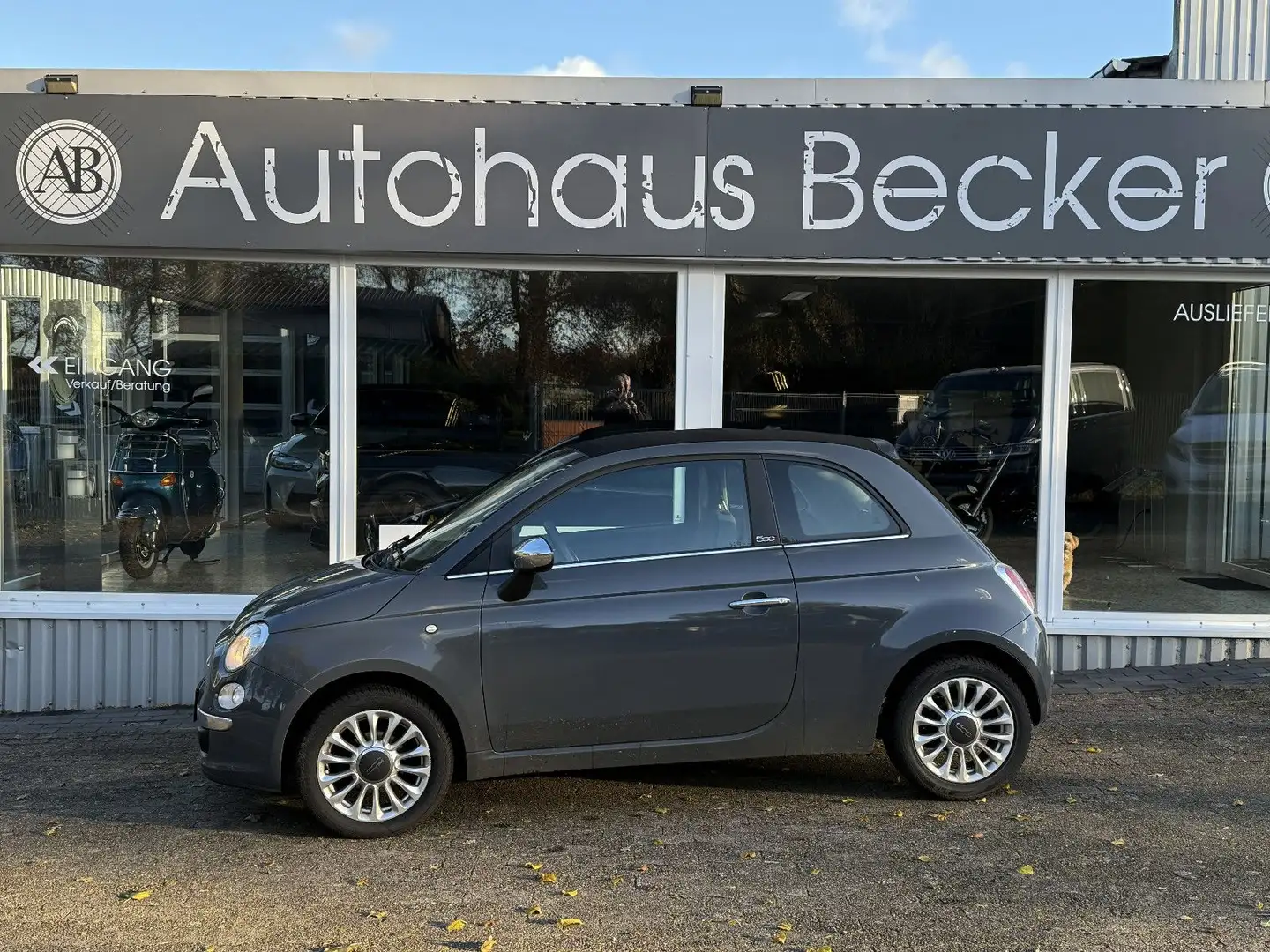 Fiat 500C Cabrio Pop Star+KLIMA+PDC+ALLWETTER+Blue & Grau - 1